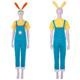 Animal Crossing: New Horizons-Zipper T. Bunny Halloween Carnival Costume Cosplay Costume Men T-shirt Overalls Outfits