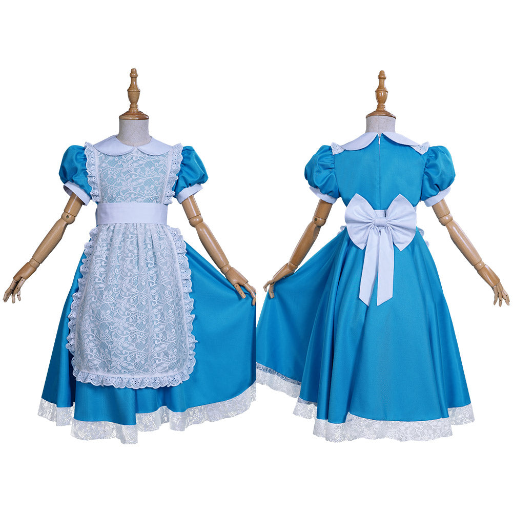 Alice in Wonderland Halloween Carnival Suit Cosplay Costume Kids Girls Dress Apron Outfits