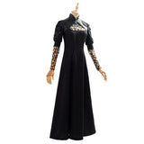 The Witcher Party Black Long Dress Yennefer Outfit Cosplay Costume