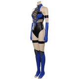 Mortal Kombat 4 Kitana Halloween Carnival Suit Cosplay Costume Jumpsuit Outfits
