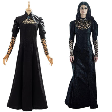 The Witcher Party Black Long Dress Yennefer Outfit Cosplay Costume