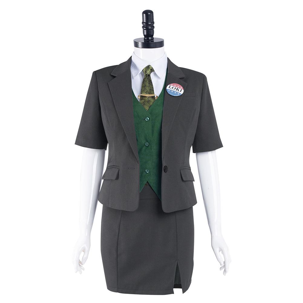 Loki  Cosplay Costume Women Uniform Skirt Outfits Halloween Carnival Suit