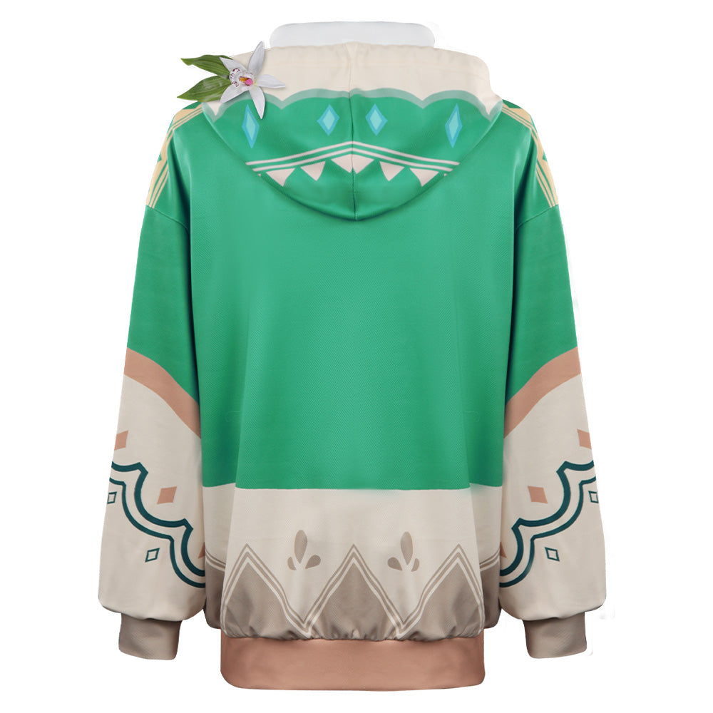 Genshin Impact Venti Cosplay Costume Hoodie Coat Halloween Carnival Suit