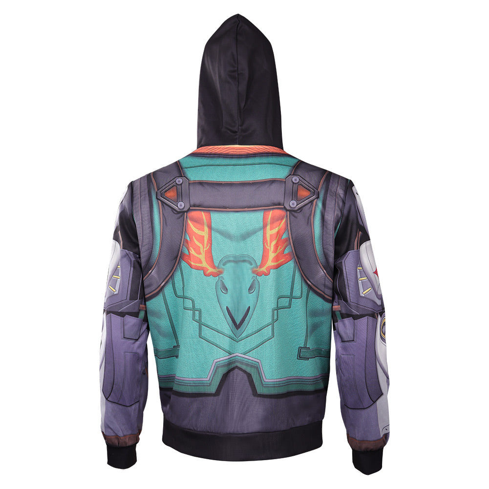 Valorant Breach Cosplay Costume Hoodie Coat Halloween Carnival Suit