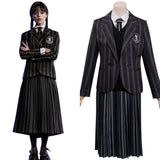 Wednesday Cosplay Costume Outfits Halloween Carnival Suit