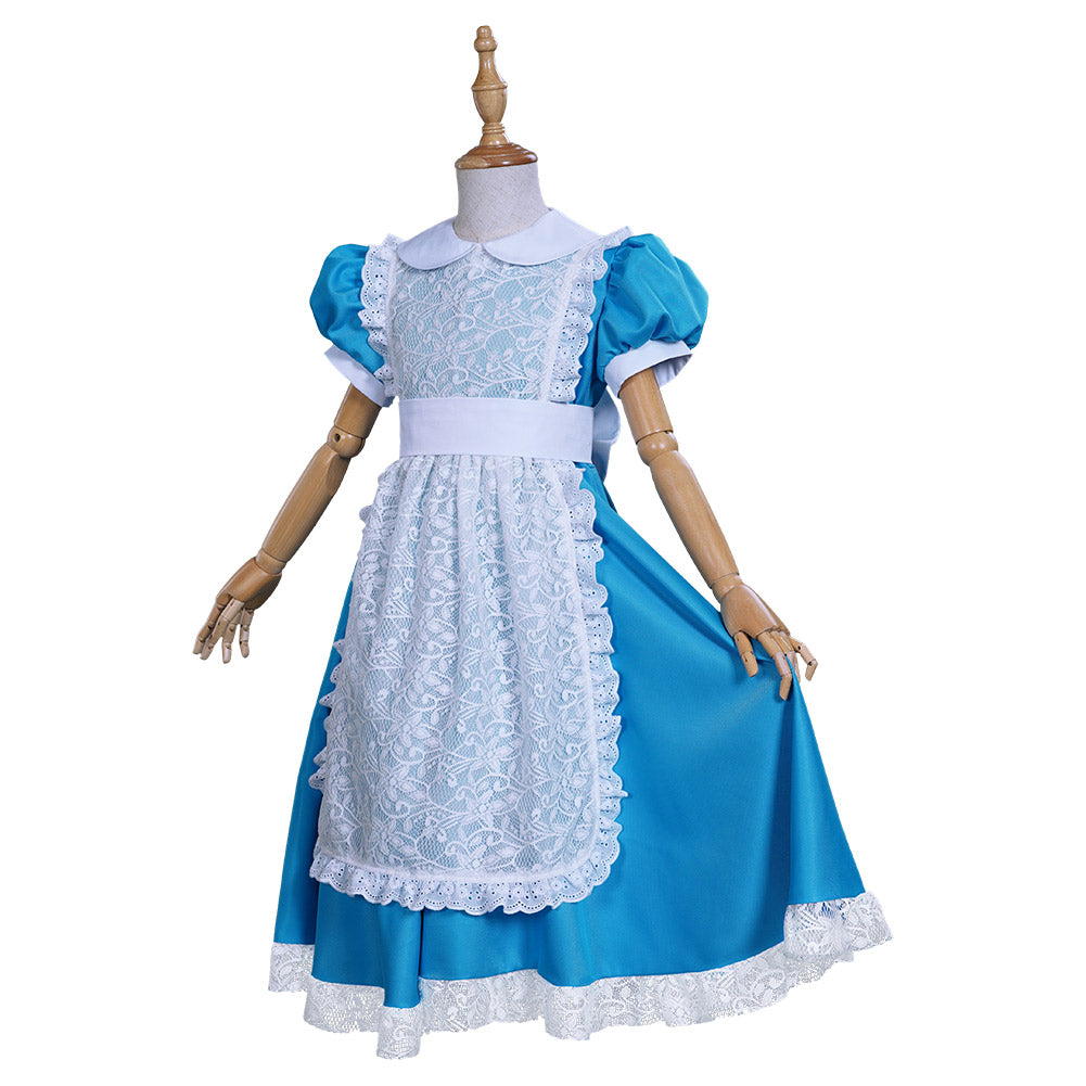 Alice in Wonderland Halloween Carnival Suit Cosplay Costume Kids Girls Dress Apron Outfits