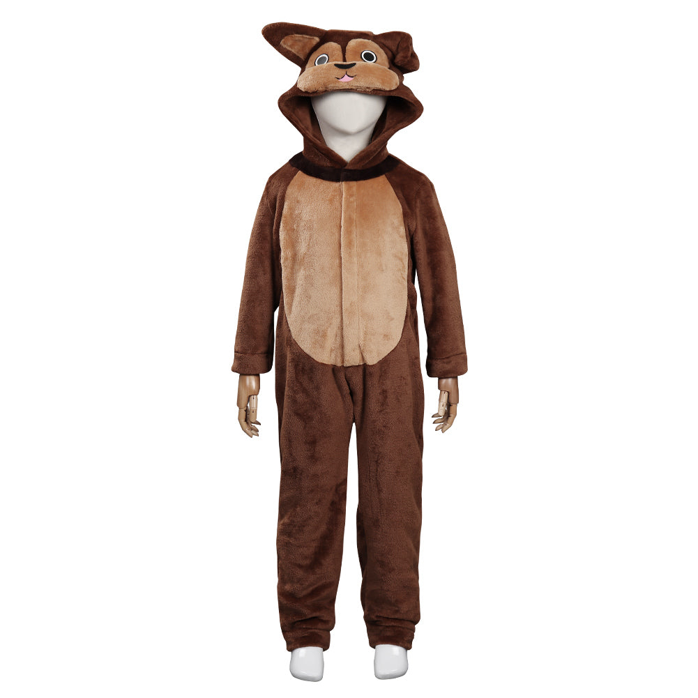 Animal Squirrel Halloween Carnival Suit Cosplay Costume Jumpsuit Sleepwear Pajams Outfits  Kids Children