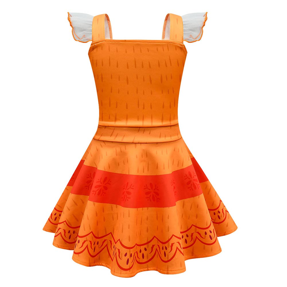 Kids Girls  Encanto Pepa Halloween Carnival Suit Cosplay Costume Dress Outfits