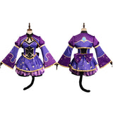 Genshin Impact Mona Alice in Wonderland Cosplay Costume Cheshire Cat Dress Outfits Halloween Carnival Suit
