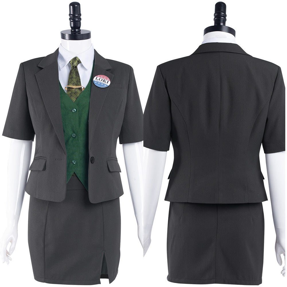 Loki  Cosplay Costume Women Uniform Skirt Outfits Halloween Carnival Suit