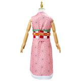 Anime Demon Slayer Kimetsu no Yaiba Kamado Nezuko Cosplay Costume Kids Children Uniform Outfits