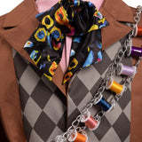 Alice in Wonderland Mad Hatter  Kids Cosplay Costume Halloween Carnival Suit