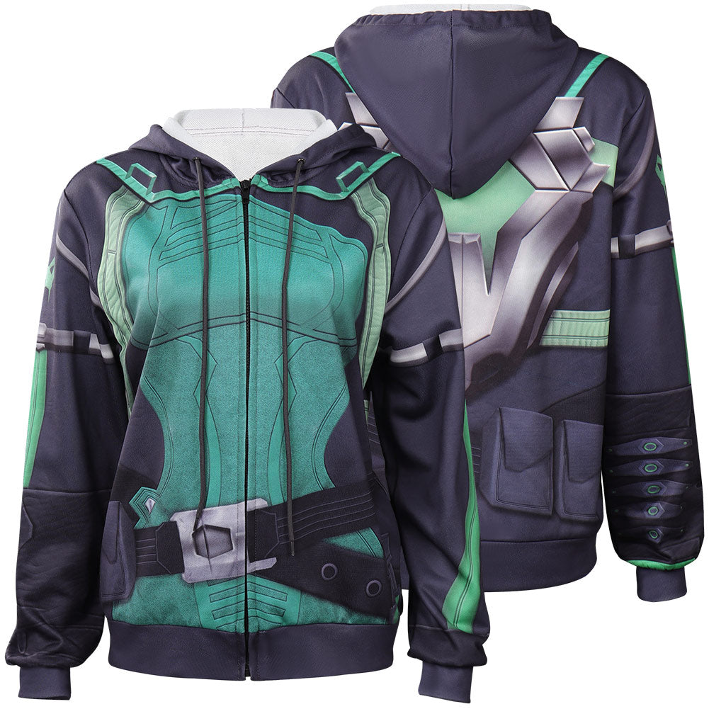 Valorant Viper Cosplay Costume Hoodie Coat Halloween Carnival Suit