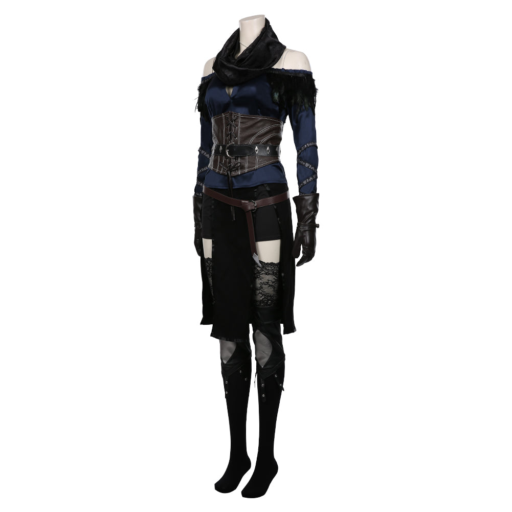 The Witcher 3: Wild Hunt-Yennefer Halloween Carnival Suit Cosplay Costume Top Skirt Outfits