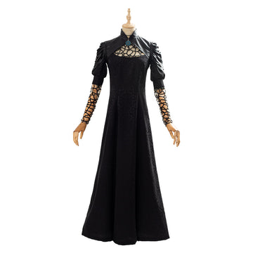 The Witcher Party Black Long Dress Yennefer Outfit Cosplay Costume