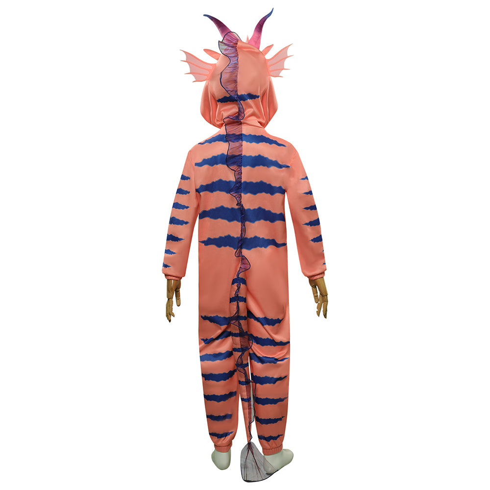 Kids Children Luck The Dragon Cosplay Costume Jumpsuit Pajamas Sleepwear Outfits Halloween Carnival Suit