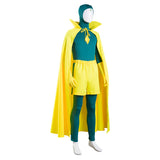 Wanda Vision Vision Halloween Carnival Suit Cosplay Costume Jumpsuit Cloak Outfits