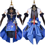 Game Genshin Impact Lantern Rite Ganyu Women Blue Dress Cosplay Costume