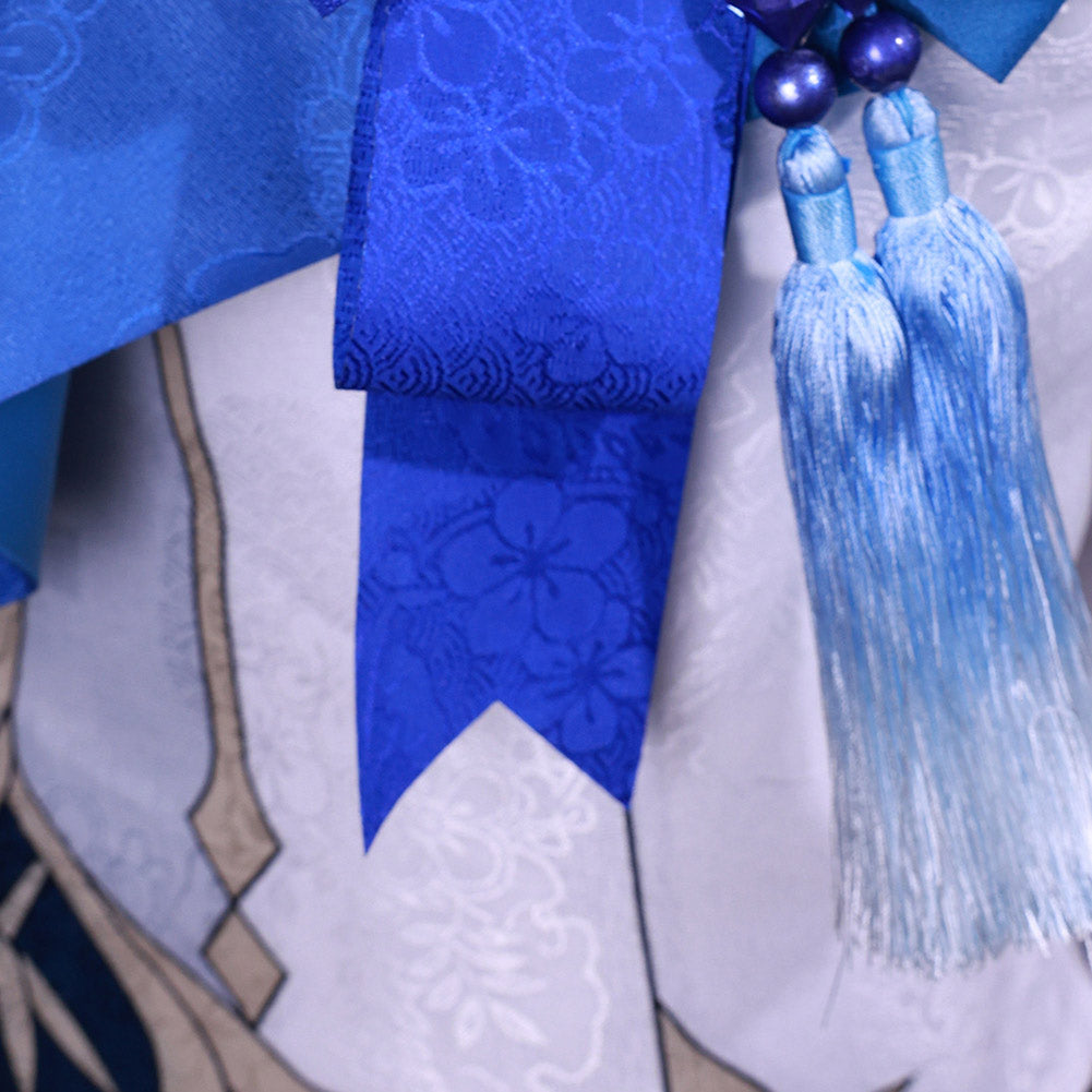 Game Genshin Impact Lantern Rite Xingqiu Women Blue Dress Cosplay Costume Outfits Halloween Carnival Suit