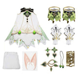 Game Genshin Impact Nahida Women White Dress Cosplay Costume Outfits Halloween Carnival Suit