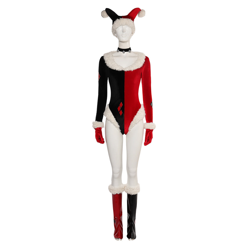 Harley Quinn Christmas Cosplay Costume Outfits Halloween Carnival Suit