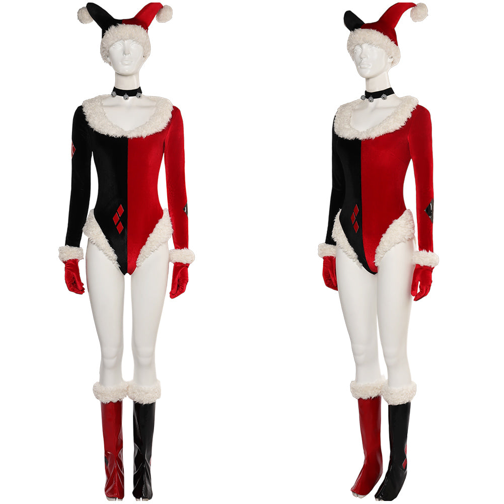 Harley Quinn Christmas Cosplay Costume Outfits Halloween Carnival Suit
