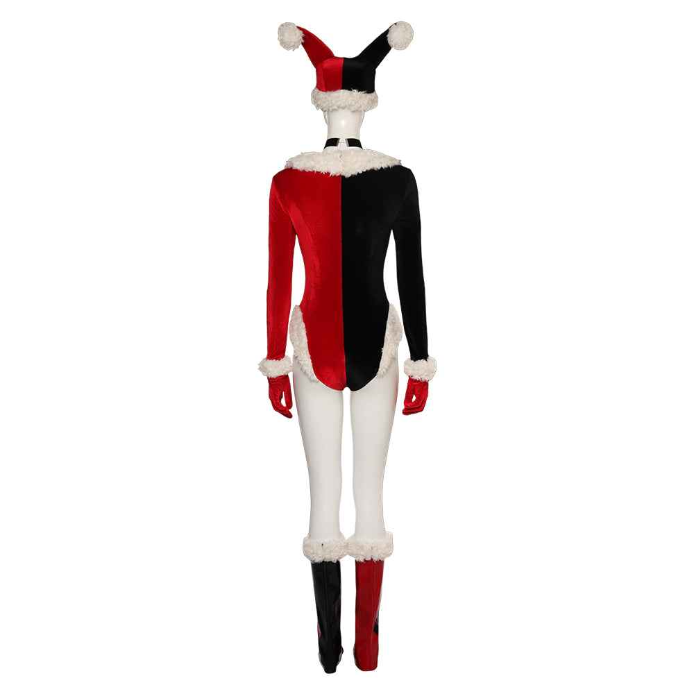 Harley Quinn Christmas Cosplay Costume Outfits Halloween Carnival Suit