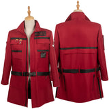 Movie Ghostbusters 2024 Phoebe Spengler Women Red Coat Cosplay Costume Outfits Halloween Carnival Suit