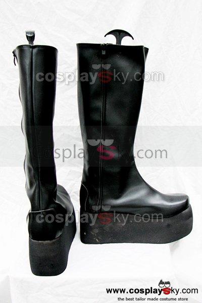 Punk Rock Simple Black Flat Boots Custom-Made