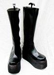 Punk Rock Simple Black Flat Boots Custom-Made