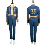 TV Fallout Vault 33 Dweller Lucy Women Bule Suit Cosplay Costume Outfits Halloween Carnival Suit