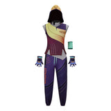 Valorant Miks Yellow and Purple Outfit Cosplay Costume Outfit Halloween Carnival Suit