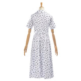Matilda Hortensia Women White Floral Dress Cosplay Costume Outfit Halloween Carnival Suit