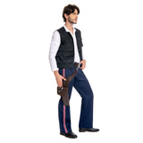 Han Solo Vest Shirt Pants Outfits Cosplay Costume Outfit Halloween Carnival Suit