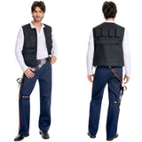 Han Solo Vest Shirt Pants Outfits Cosplay Costume Outfit Halloween Carnival Suit