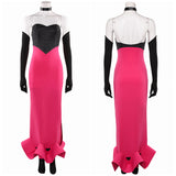Hazbin Hotel Season 2 Angel Dust Pink Sequined Dress Outfit Cosplay Costume Outfits Halloween Carnival Suit