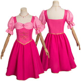 2023 Movie Corinne Pink Dress Cosplay Costume Outfits Halloween Carnival Suit Barbie and the Three Musketeers