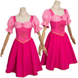 2023 Movie Corinne Pink Dress Cosplay Costume Outfits Halloween Carnival Suit Barbie and the Three Musketeers