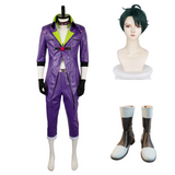 TV Suicide Squad Isekai 2024 Joker Purple Leather Outfit Cosplay Costume Outfits Halloween Carnival Suit