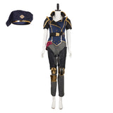 Arcane: League of Legends Season 2 (2024) Vi The Piltover Enforce Women Blue Outfit Cosplay Costume