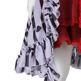 Alice In Wonderland Alice Black And White Striped Dress Outfit Cosplay Costume Outfits Halloween Carnival Suit