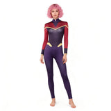 Invincible Telia Women Purple and Red Jumpsuit Cosplay Costume Outfit Halloween Carnival Suit