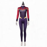 Invincible Telia Women Purple and Red Jumpsuit Cosplay Costume Outfit Halloween Carnival Suit