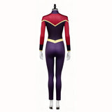 Invincible Telia Women Purple and Red Jumpsuit Cosplay Costume Outfit Halloween Carnival Suit