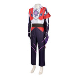 Roco Kingdom: World Enzo Red and Purple Outfit Cosplay Costume Outfit Halloween Carnival Suit