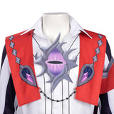 Roco Kingdom: World Enzo Red and Purple Outfit Cosplay Costume Outfit Halloween Carnival Suit