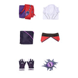 Roco Kingdom: World Enzo Red and Purple Outfit Cosplay Costume Outfit Halloween Carnival Suit