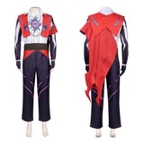 Roco Kingdom: World Enzo Red and Purple Outfit Cosplay Costume Outfit Halloween Carnival Suit