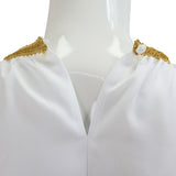 Good Omens Aziraphale White Priest Robe Cosplay Costume Outfit Halloween Carnival Suit