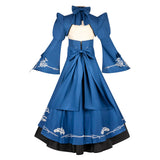 Fate/stay night Saber Altria Pendragon Women Blue Dress Cosplay Costume Outfit Halloween Carnival Suit